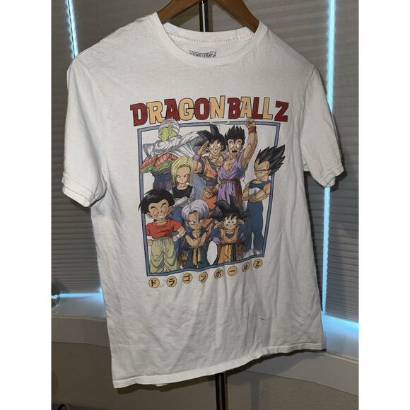 Dragon Ball Z Tshirt Men’s Medium White Graphic Goku Retro DBZ Anime Tee - Picture 1 of 4
